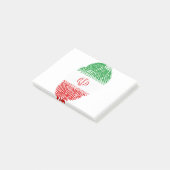 イラン国旗の指紋の国プライドID ポストイット (アングル)