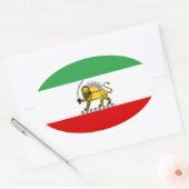 イラン国旗の立憲君主国（1907年～1980年） 楕円形シール (封筒)