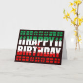 イラン国旗の誕生日カード カード (黄色い花)