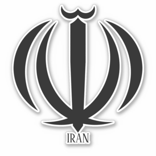 イラン国旗愛国心 シール (正面)