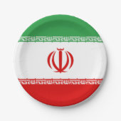 イラン国旗紙プレート ペーパープレート (正面)