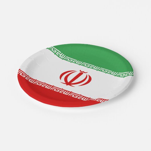 イラン国旗紙プレート ペーパープレート (アングル)