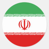 イラン国旗、イラン国旗 ラウンドシール (正面)