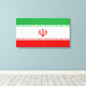 イラン国旗(イラン)(ペルシャ語) キャンバスプリント (インサイチュ (ウッドフロア))