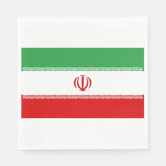 イラン国旗（イラン）（ペルシャ語） スタンダードランチョンナプキン (正面)