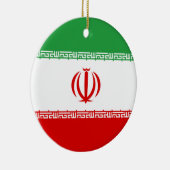 イラン国旗（イラン）（ペルシャ語） セラミックオーナメント (右)