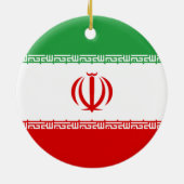 イラン国旗（イラン）（ペルシャ語） セラミックオーナメント (裏面)