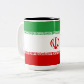 イラン国旗(イラン)(ペルシャ語) ツートーンマグカップ (正面左)