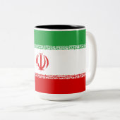 イラン国旗(イラン)(ペルシャ語) ツートーンマグカップ (正面右)