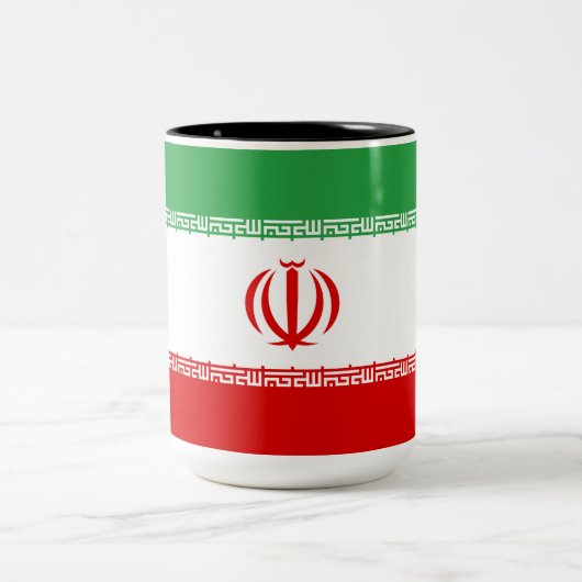イラン国旗(イラン)(ペルシャ語) ツートーンマグカップ (中央)