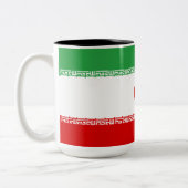 イラン国旗(イラン)(ペルシャ語) ツートーンマグカップ (左)