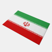 イラン国旗（イラン）（ペルシャ語） ドアマット (アングル)