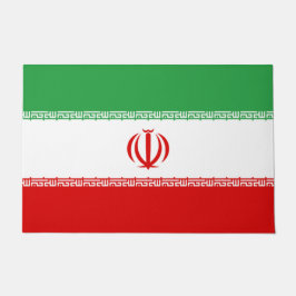 イラン国旗(イラン)(ペルシャ語) ドアマット