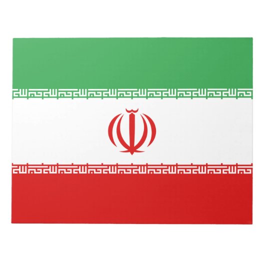 イラン国旗（イラン）（ペルシャ語） ノートパッド (正面)