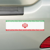 イラン国旗（イラン）（ペルシャ語） バンパーステッカー (車上)