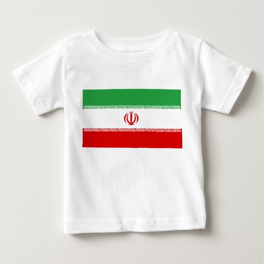 イラン国旗（イラン）（ペルシャ語） ベビーTシャツ (正面)