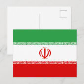 イラン国旗（イラン）（ペルシャ語） ポストカード (正面/裏面)