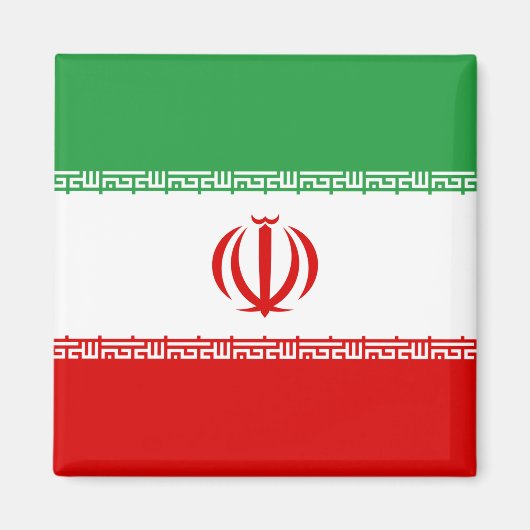 イラン国旗（イラン）（ペルシャ語） マグネット (正面)
