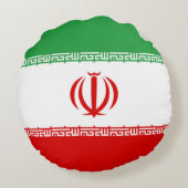 イラン国旗（イラン）（ペルシャ語） ラウンドクッション (裏面)