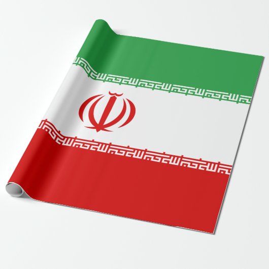 イラン国旗(イラン)(ペルシャ語) ラッピングペーパー (アンロールド)
