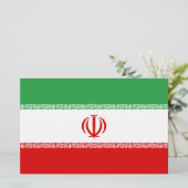 イラン国旗(イラン)(ペルシャ語) 便箋 (スタンド正面)