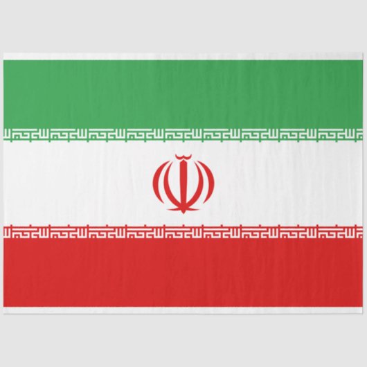 イラン国旗（イラン）（ペルシャ語） 薄葉紙 (正面)