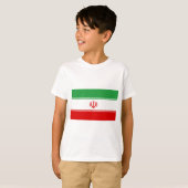 イラン国旗（イラン）（ペルシャ語） Tシャツ (正面フル)
