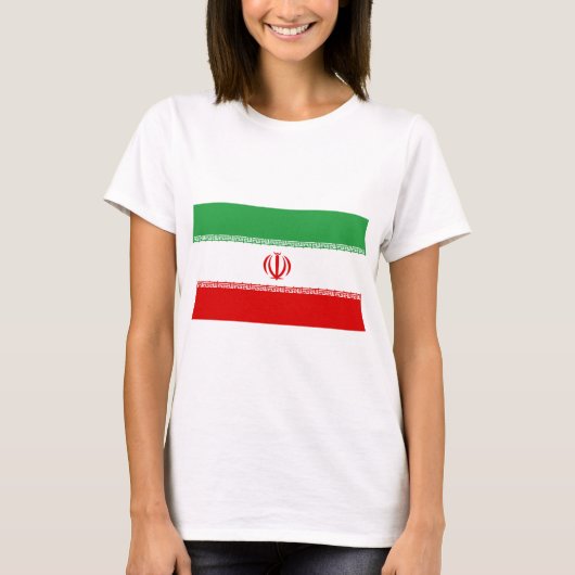 イラン国旗（イラン）（ペルシャ語） Tシャツ (正面)