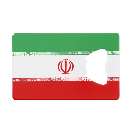 イラン国旗 クレジットカード栓抜き (正面(横))