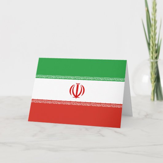イラン国旗 サンキューカード (正面)
