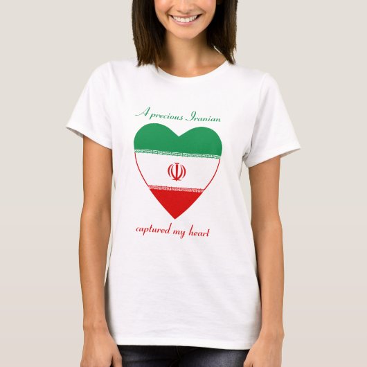 イラン国旗 スウィートハート Tシャツ (正面)