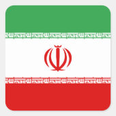 イラン国旗 スクエアシール (正面)