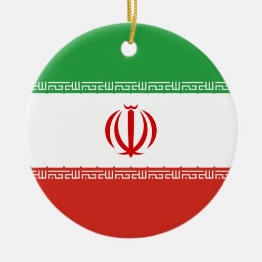 イラン国旗 セラミックオーナメント (正面)
