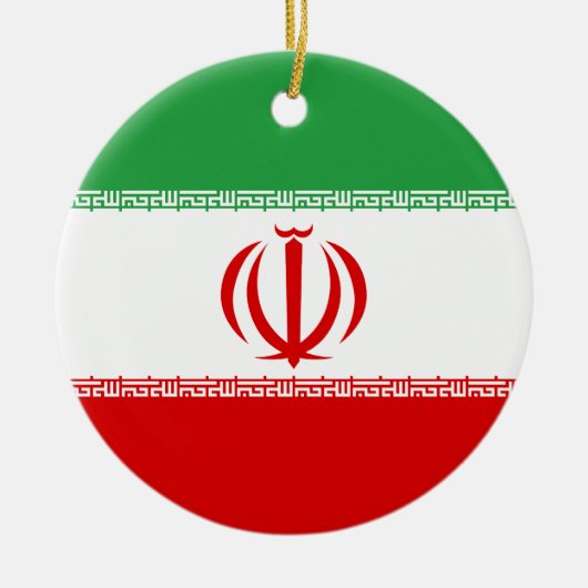イラン国旗 セラミックオーナメント (正面)