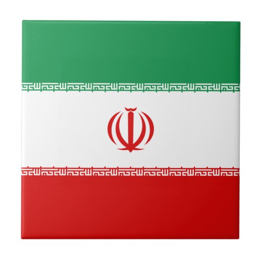 イラン国旗 セラミックタイル (正面)