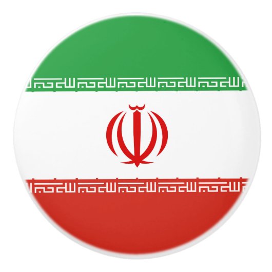 イラン国旗 セラミックノブ (正面)