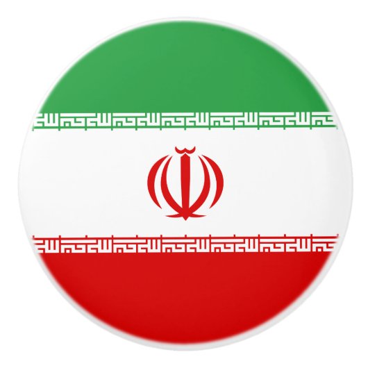 イラン国旗 セラミックノブ (正面)
