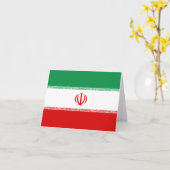イラン国旗 ノートカード (黄色い花)