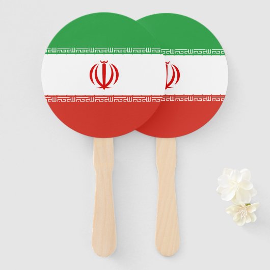 イラン国旗 ハンドファン (正面&裏面)