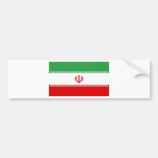 イラン国旗 バンパーステッカー (正面)