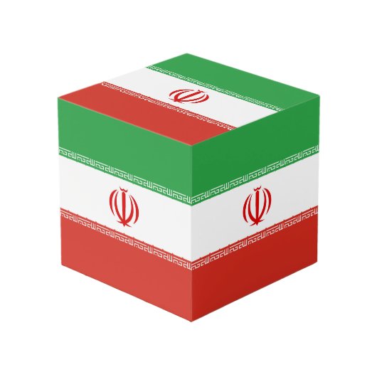 イラン国旗 フォトキューブ (正面アングル)