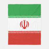 イラン国旗 フリースブランケット (正面)