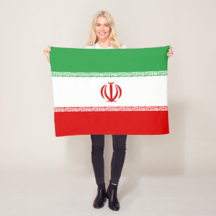 イラン国旗 フリースブランケット