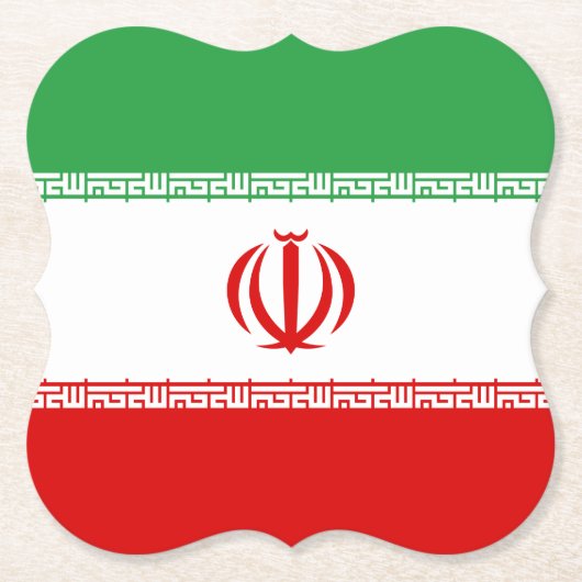 イラン国旗 ペーパーコースター (正面)