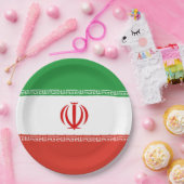 イラン国旗 ペーパープレート (パーティー)