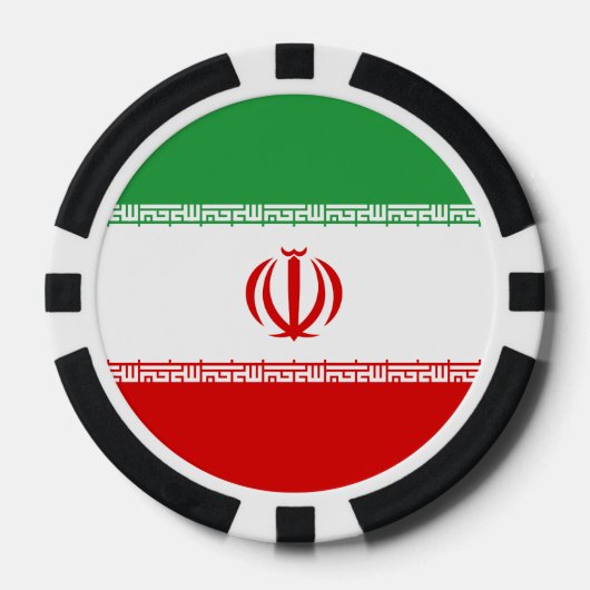 イラン国旗 ポーカーチップ (正面)