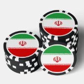 イラン国旗 ポーカーチップ (積み重ね)