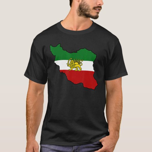 イラン国旗（ライオン・イラン） Tシャツ (正面)