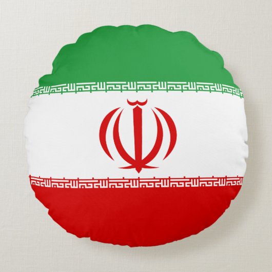 イラン国旗 ラウンドクッション (正面)