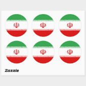 イラン国旗 ラウンドシール (シート)